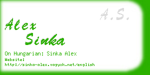 alex sinka business card